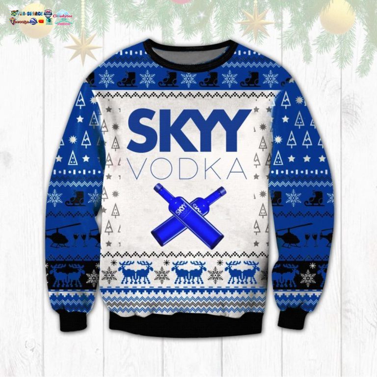 Skyy Vodka Ugly Christmas Sweater - Nice shot bro