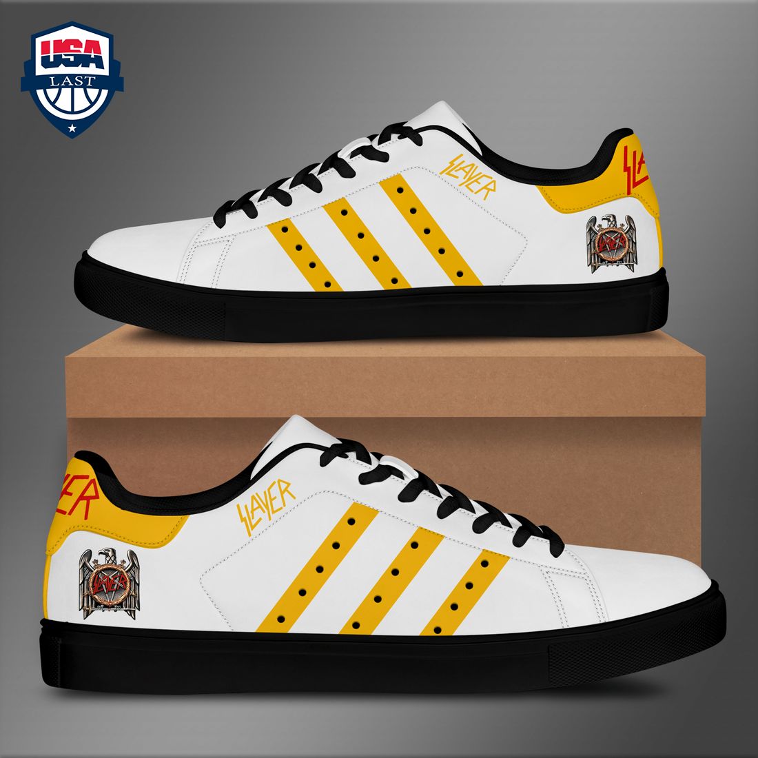 Slayer Yellow Style 2 Stan Smith Low Top Shoes - You guys complement each other