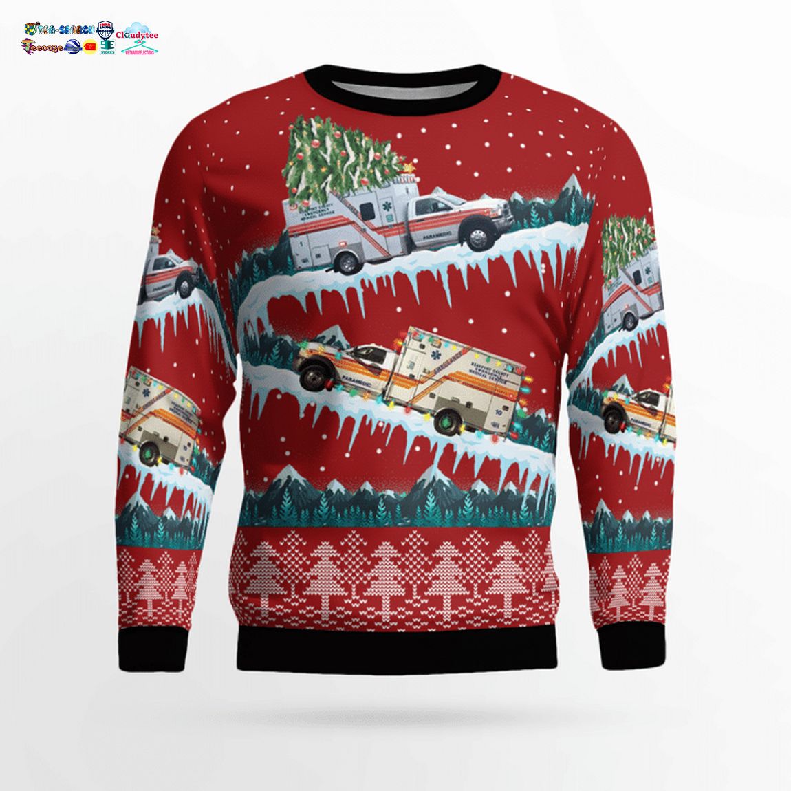 South Carolina Beaufort County EMS 3D Christmas Sweater - Saleoff