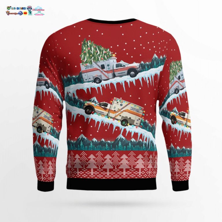South Carolina Beaufort County EMS 3D Christmas Sweater - Cutting dash