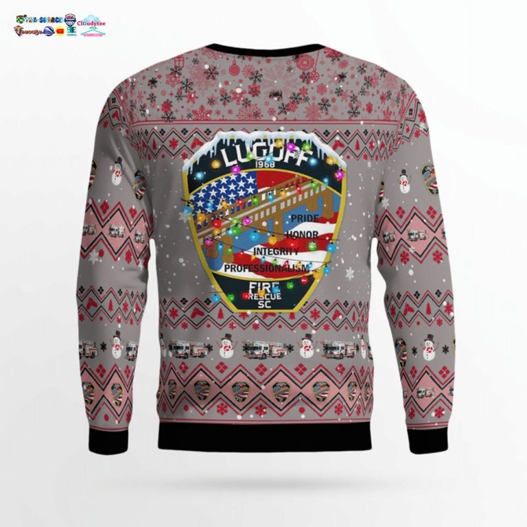 South Carolina Lugoff Fire Department 3D Christmas Sweater - Good click