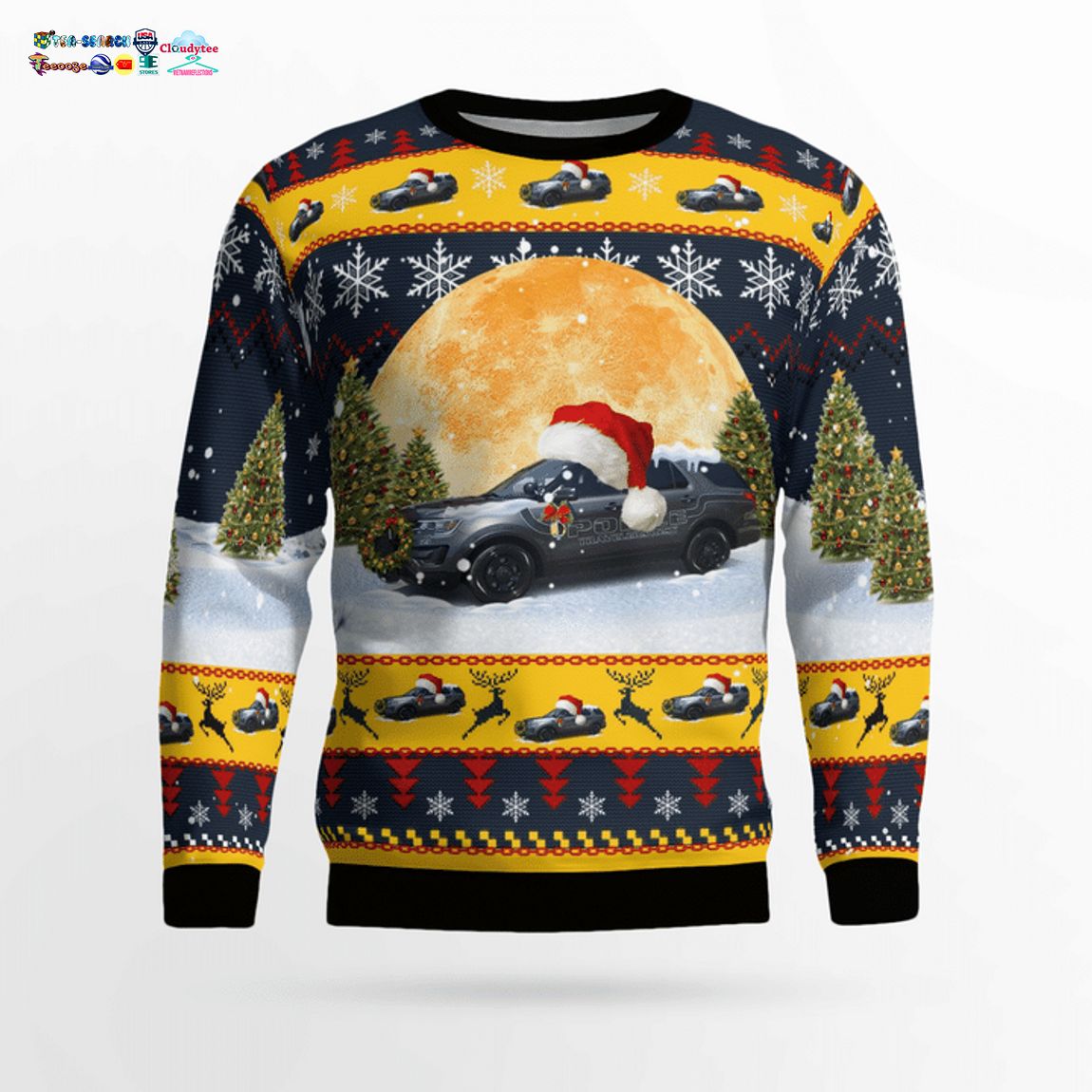 South Carolina Travelers Rest Police Department 3D Christmas Sweater