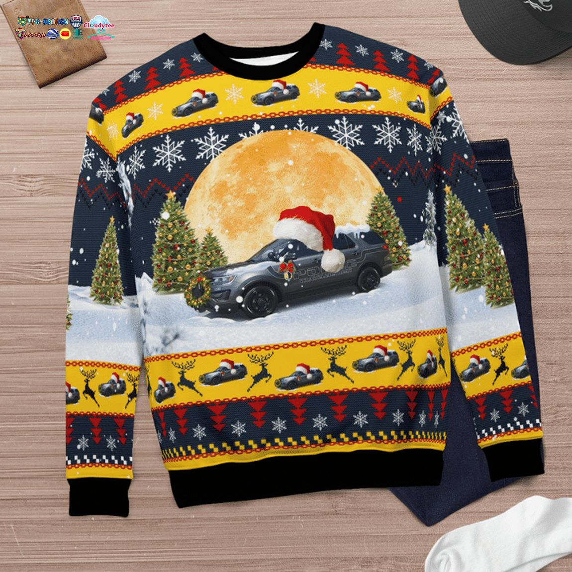 South Carolina Travelers Rest Police Department 3D Christmas Sweater