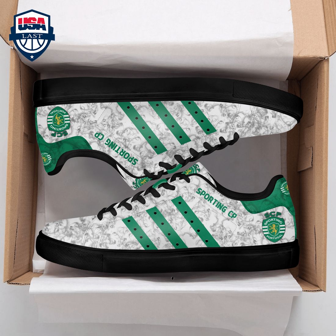 Sporting CP Green Stripes Style 4 Stan Smith Low Top Shoes – Saleoff