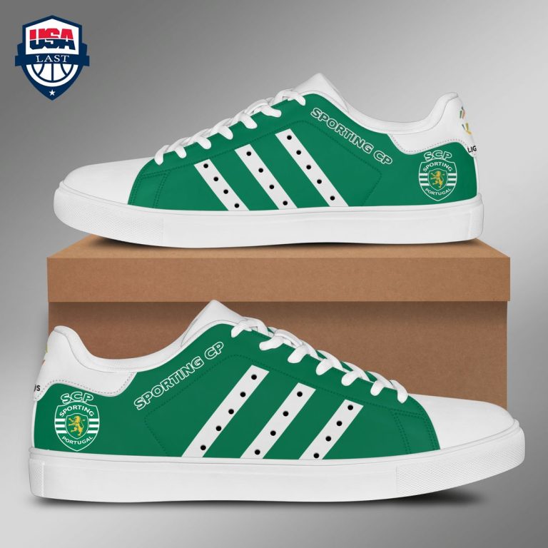 Sporting CP White Stripes Style 1 Stan Smith Low Top Shoes - Unique and sober