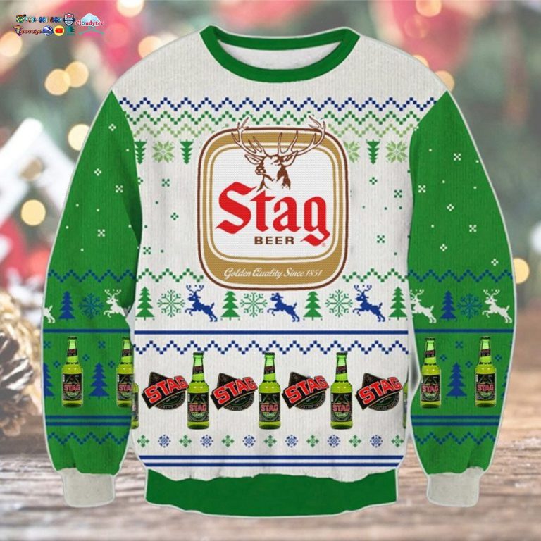 Stag Ugly Christmas Sweater - You look cheerful dear
