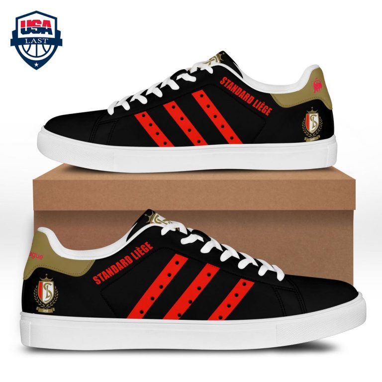 Standard Liege Red Stripes Style 2 Stan Smith Low Top Shoes - Looking so nice