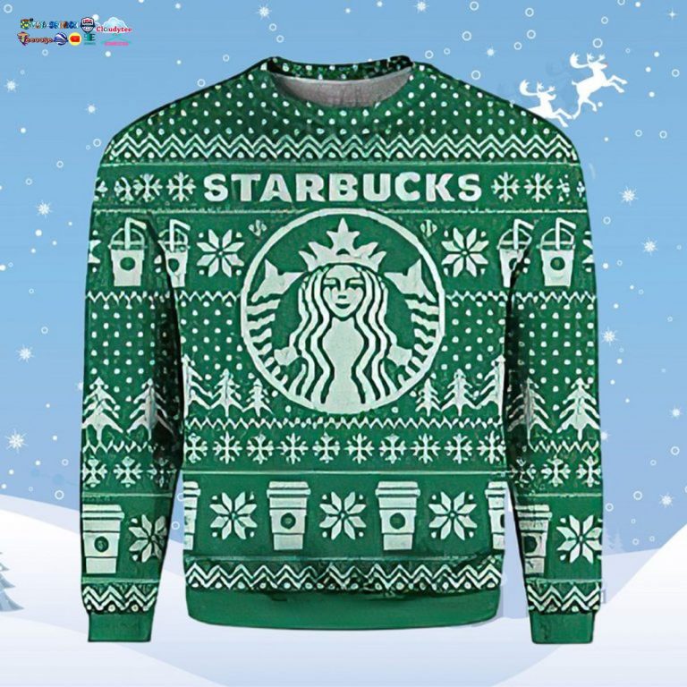 Starbucks Coffee Ugly Christmas Sweater - Nice shot bro