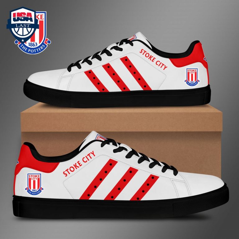 Stoke City FC Red Stripes Stan Smith Low Top Shoes - It is too funny
