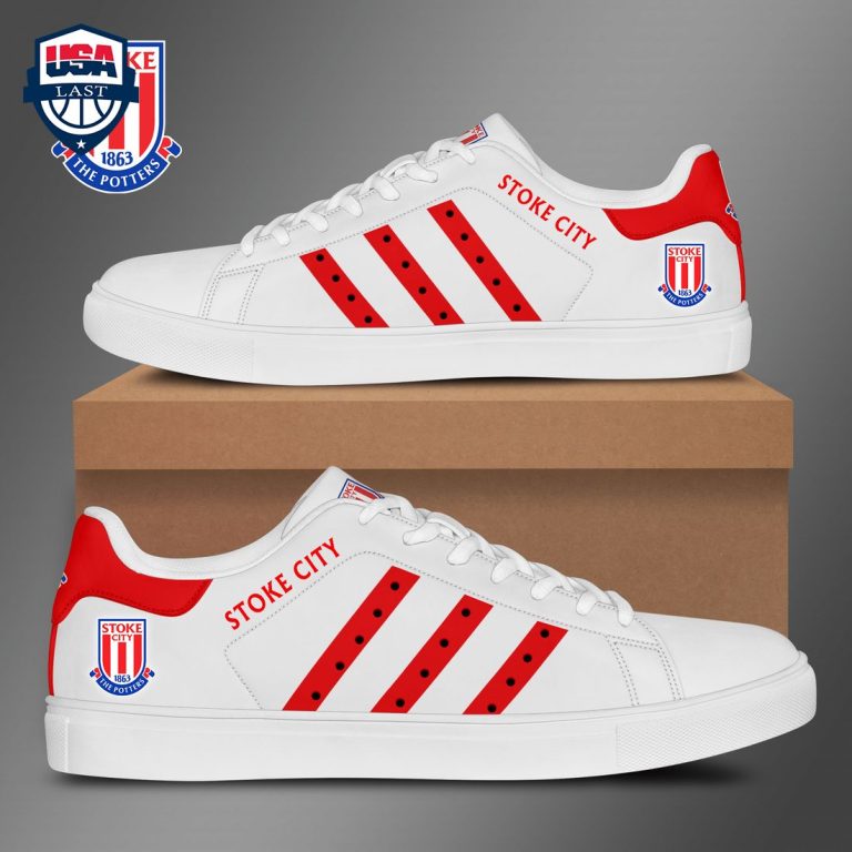 Stoke City FC Red Stripes Stan Smith Low Top Shoes - Heroine