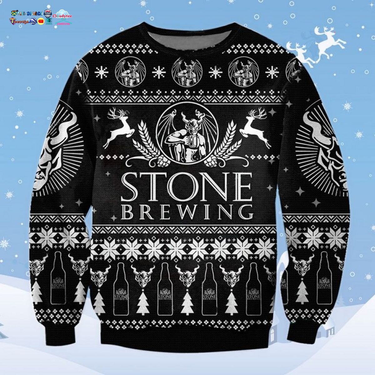 Stone Brewing Beer Ugly Christmas Sweater