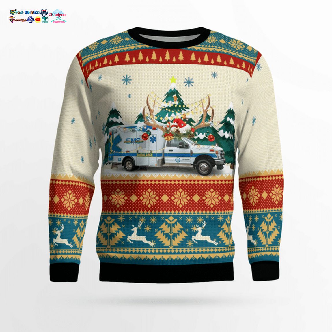 Sumner County EMS 3D Christmas Sweater