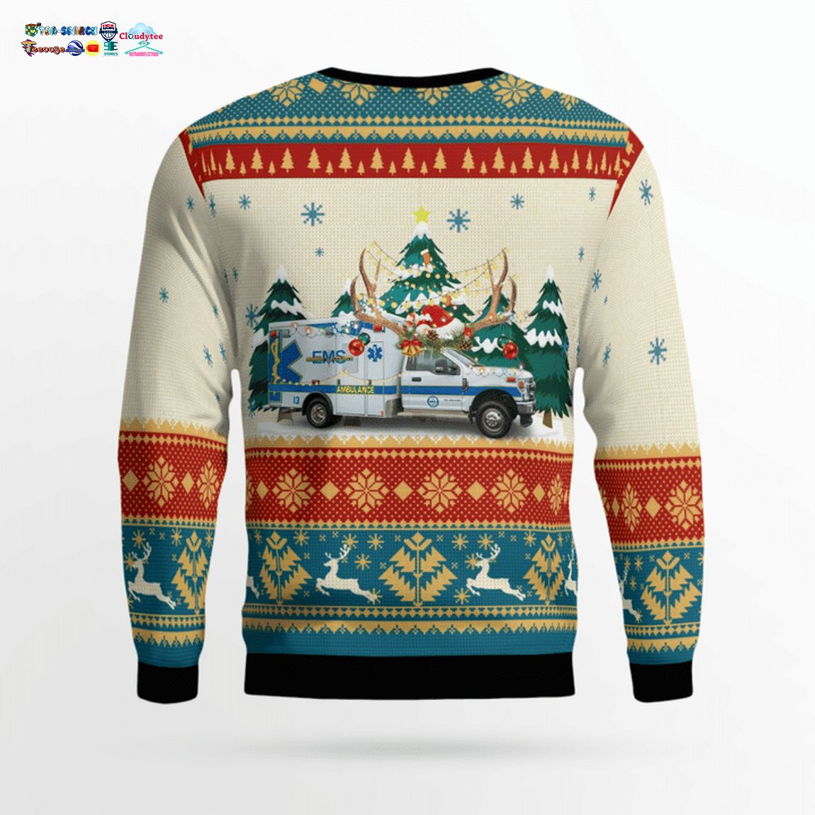 Sumner County EMS 3D Christmas Sweater