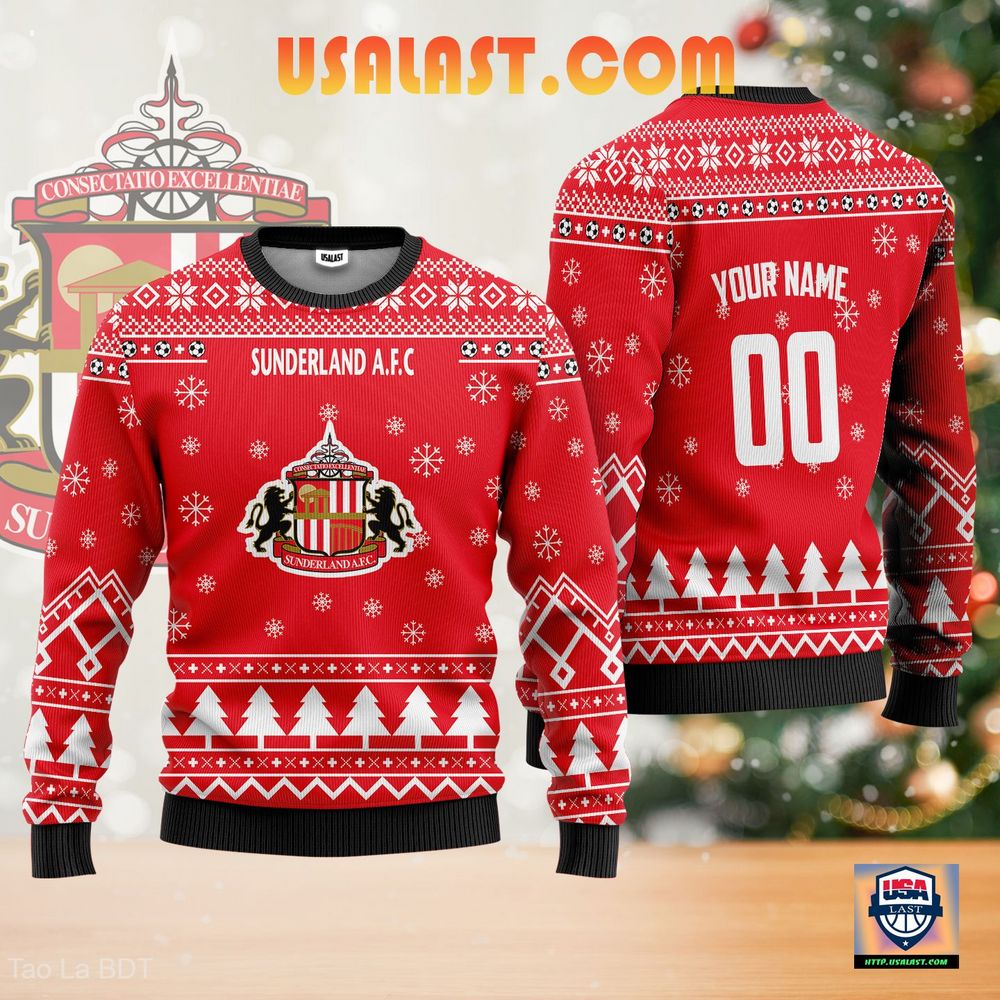 Sunderland A.F.C Personalized Ugly Sweater Red Version – Usalast