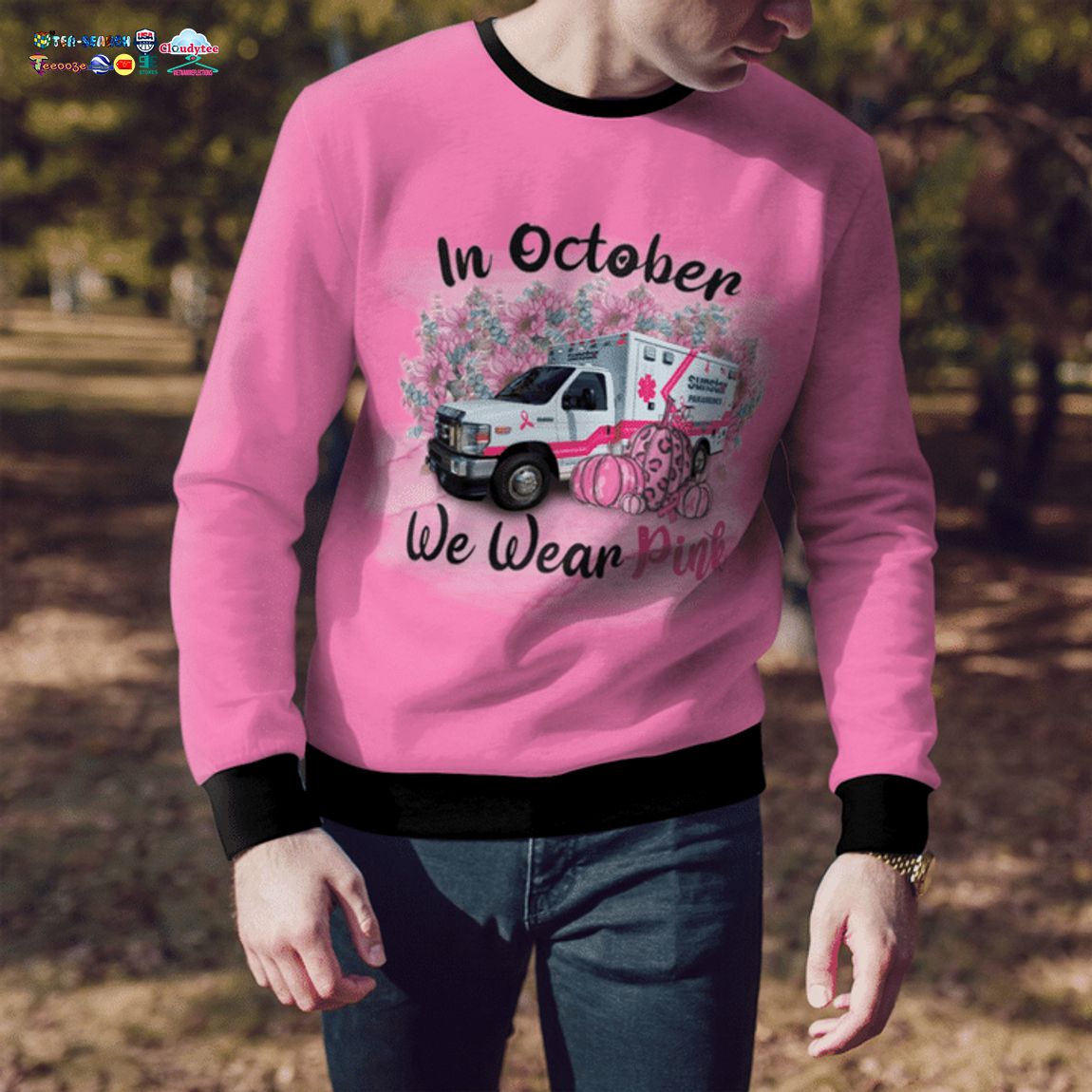 Sunstar Paramedics In October We Wear Pink 3D Christmas Sweater - Saleoff