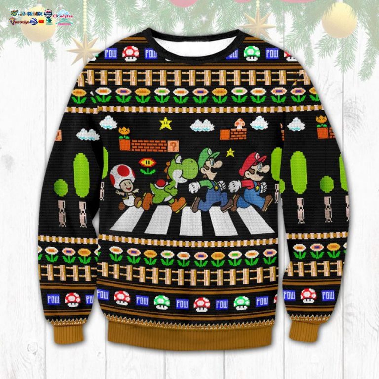 Super Mario Ugly Christmas Sweater - Rocking picture