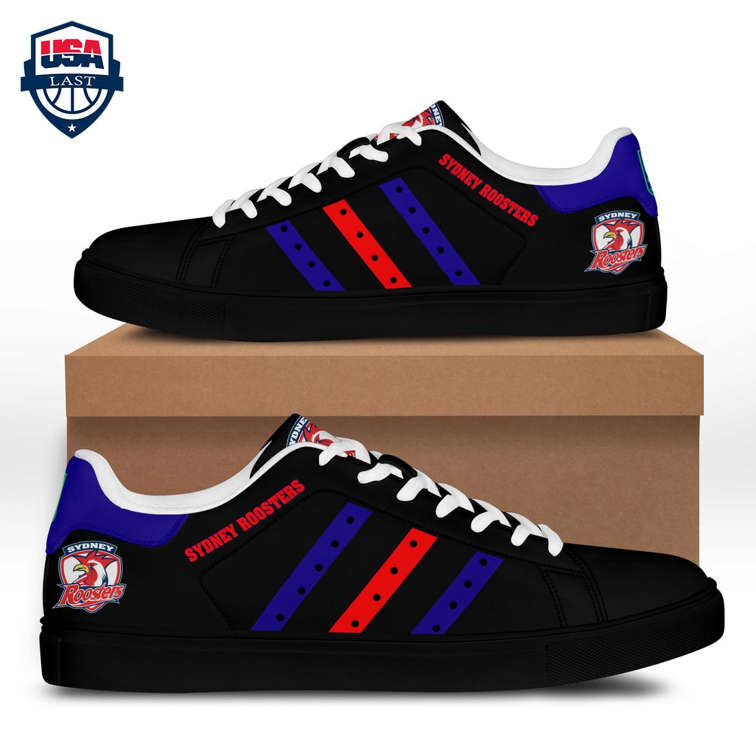 Sydney Roosters Blue Red Stripes Stan Smith Low Top Shoes – Saleoff