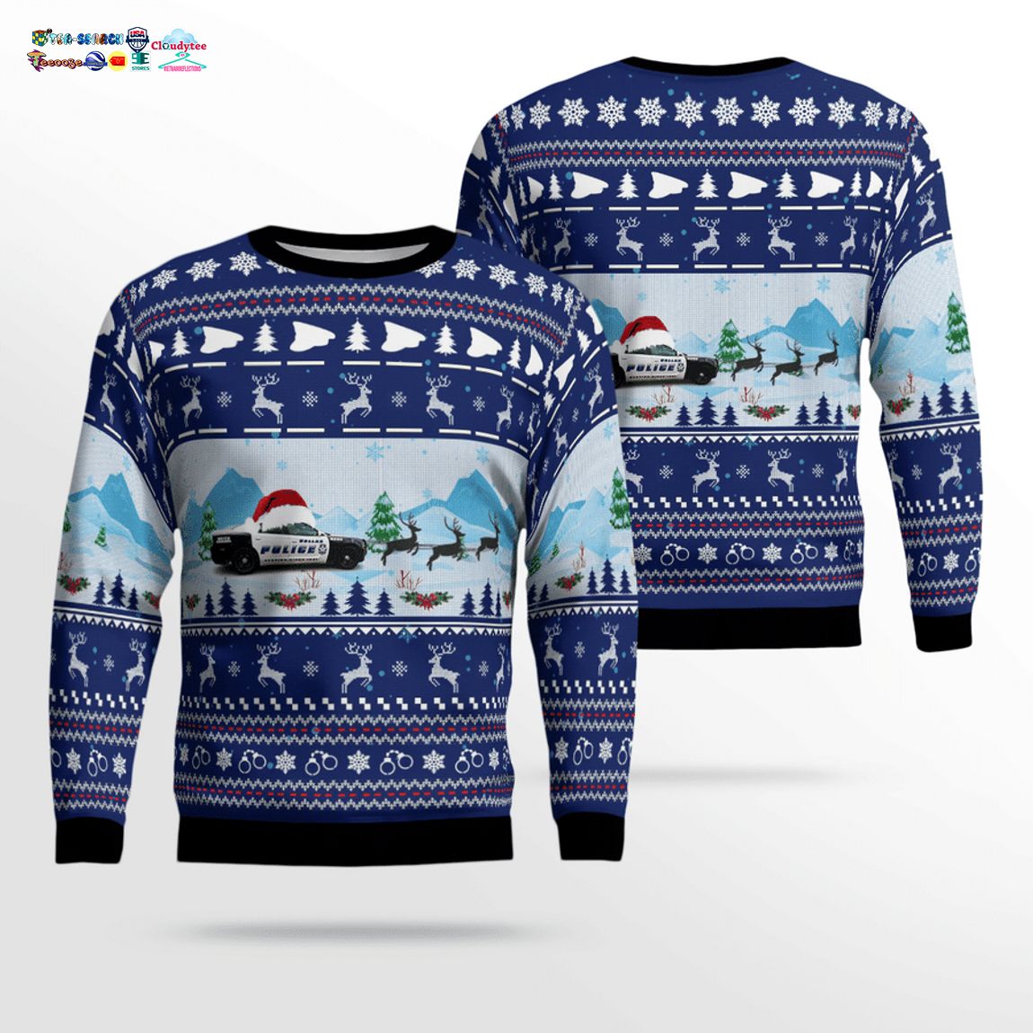 Texas Dallas Police Department 3D Christmas Sweater