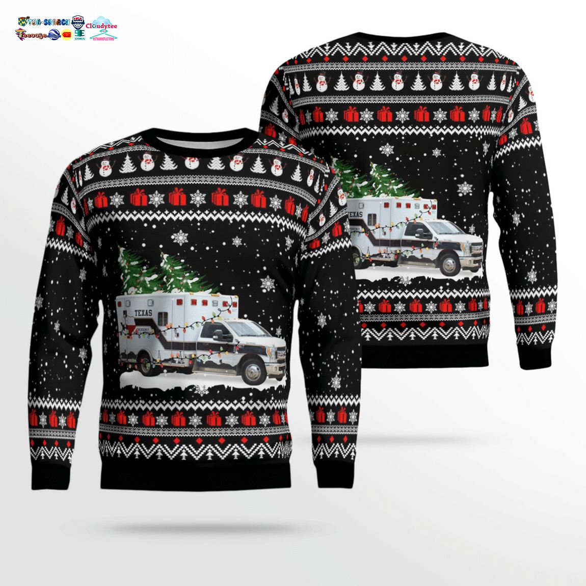 Texas EMS 3D Christmas Sweater - You look insane in the picture, dare I say