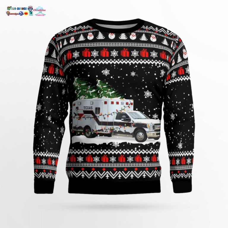 Texas EMS 3D Christmas Sweater - Handsome as usual