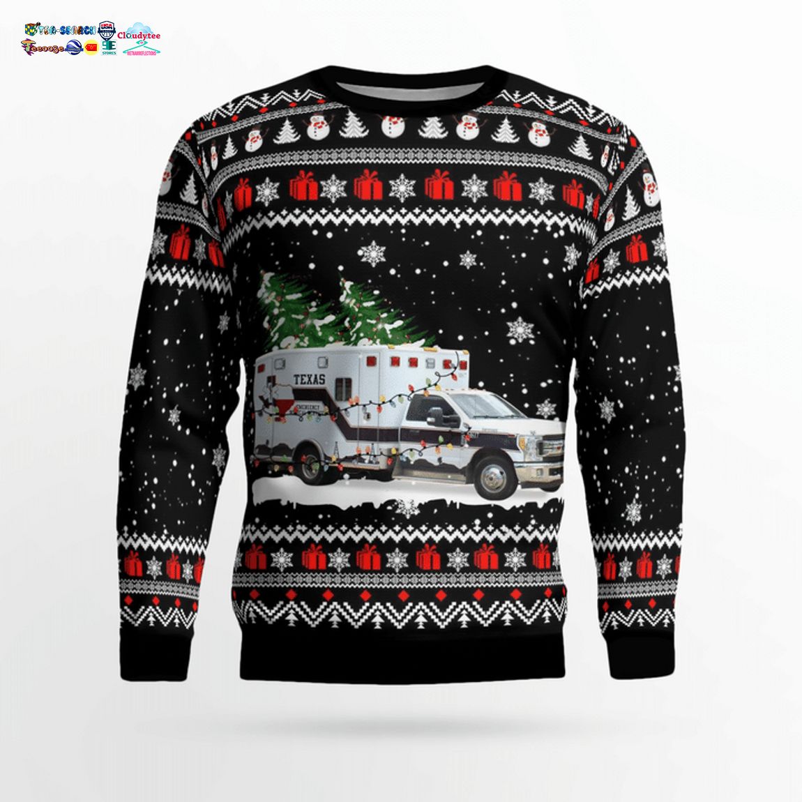 Texas EMS 3D Christmas Sweater