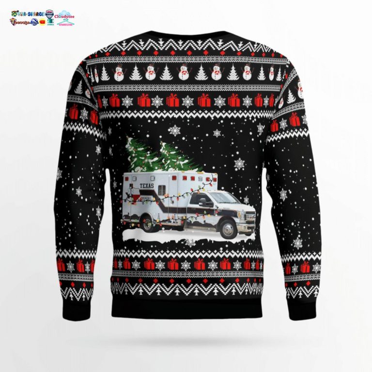 Texas EMS 3D Christmas Sweater - Royal Pic of yours