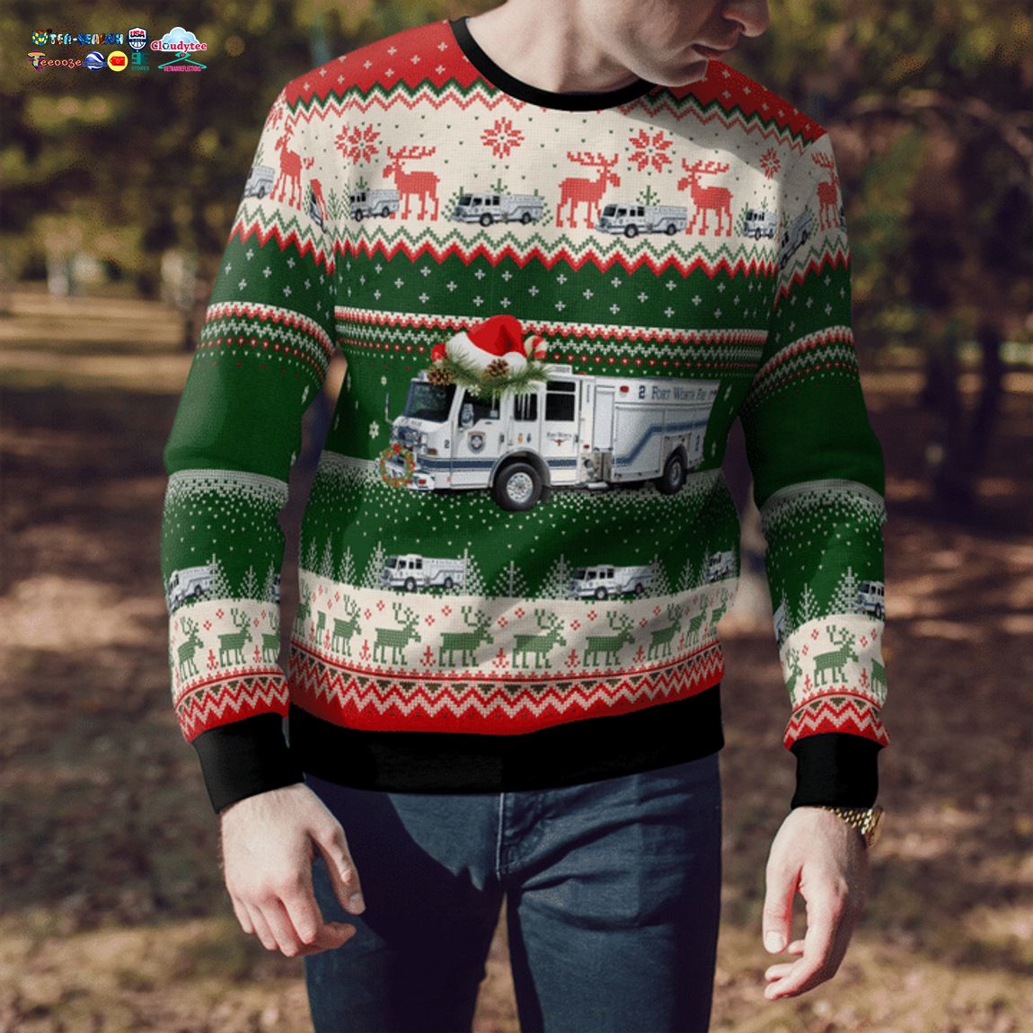 Texas Fort Worth Fire Department Ver 2 3D Christmas Sweater