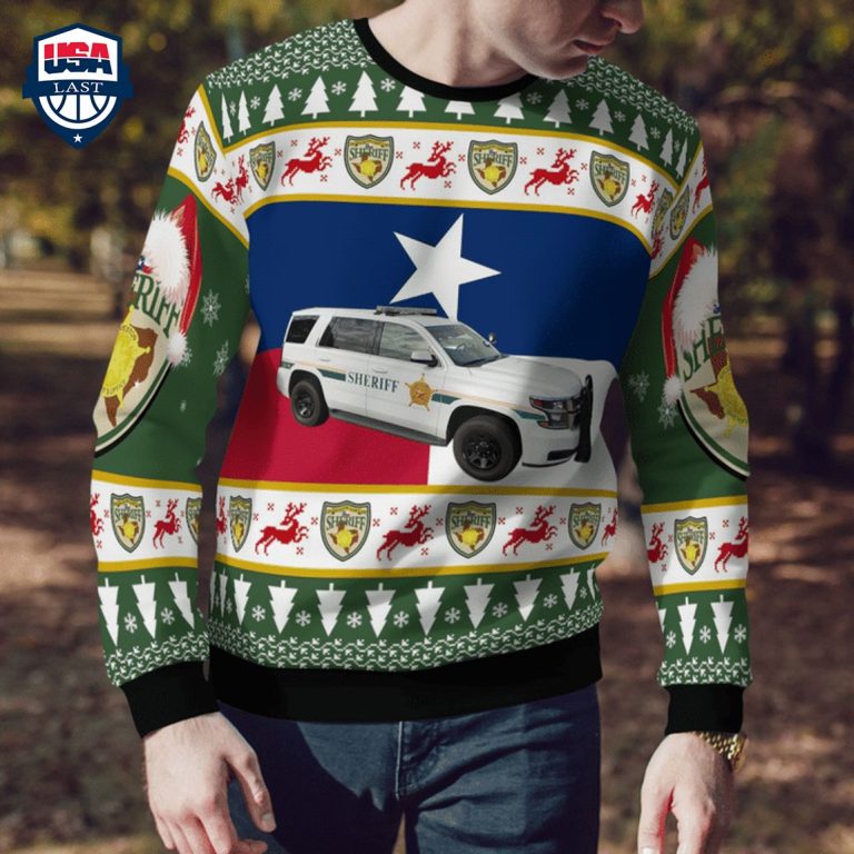 Texas Galveston County Sheriff 3D Christmas Sweater - This place looks exotic.