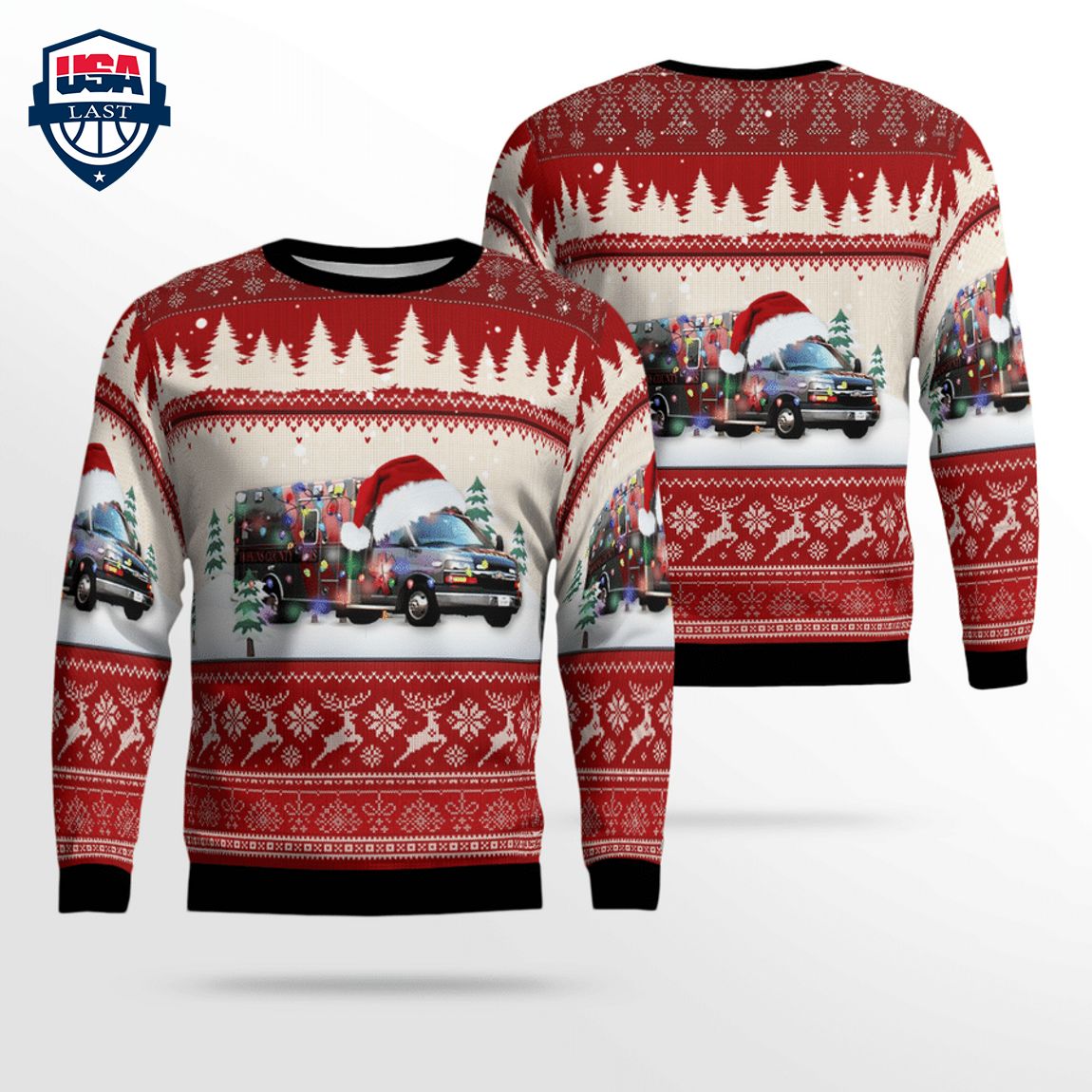 Texas Hopkins County EMS 3D Christmas Sweater – Saleoff