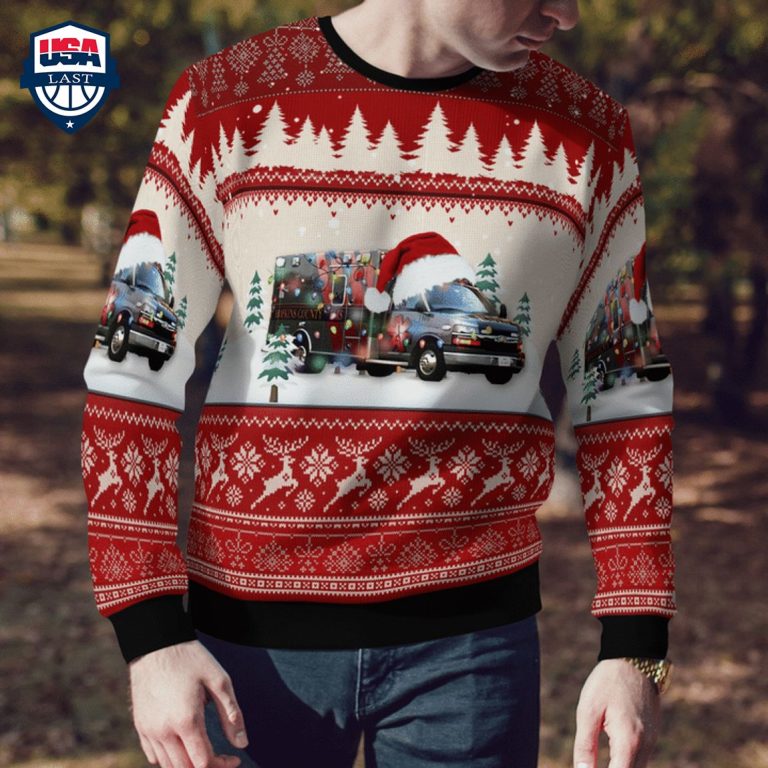 Texas Hopkins County EMS 3D Christmas Sweater - Cool look bro