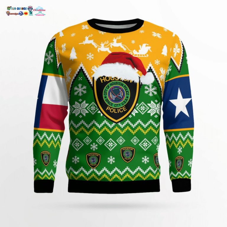 Texas Houston Police Department 3D Christmas Sweater - Heroine