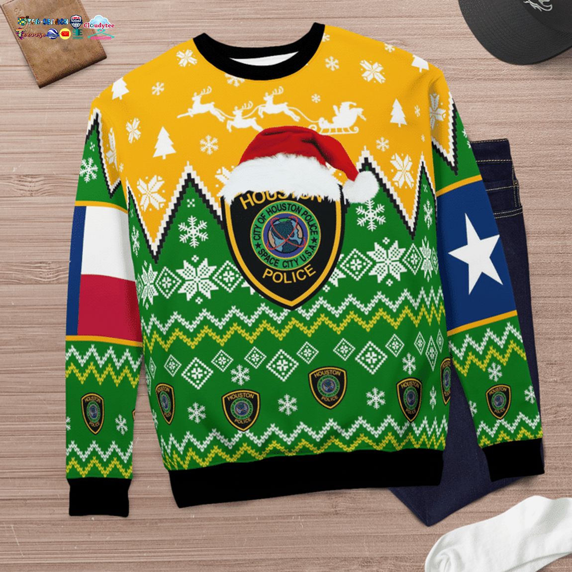 Texas Houston Police Department 3D Christmas Sweater