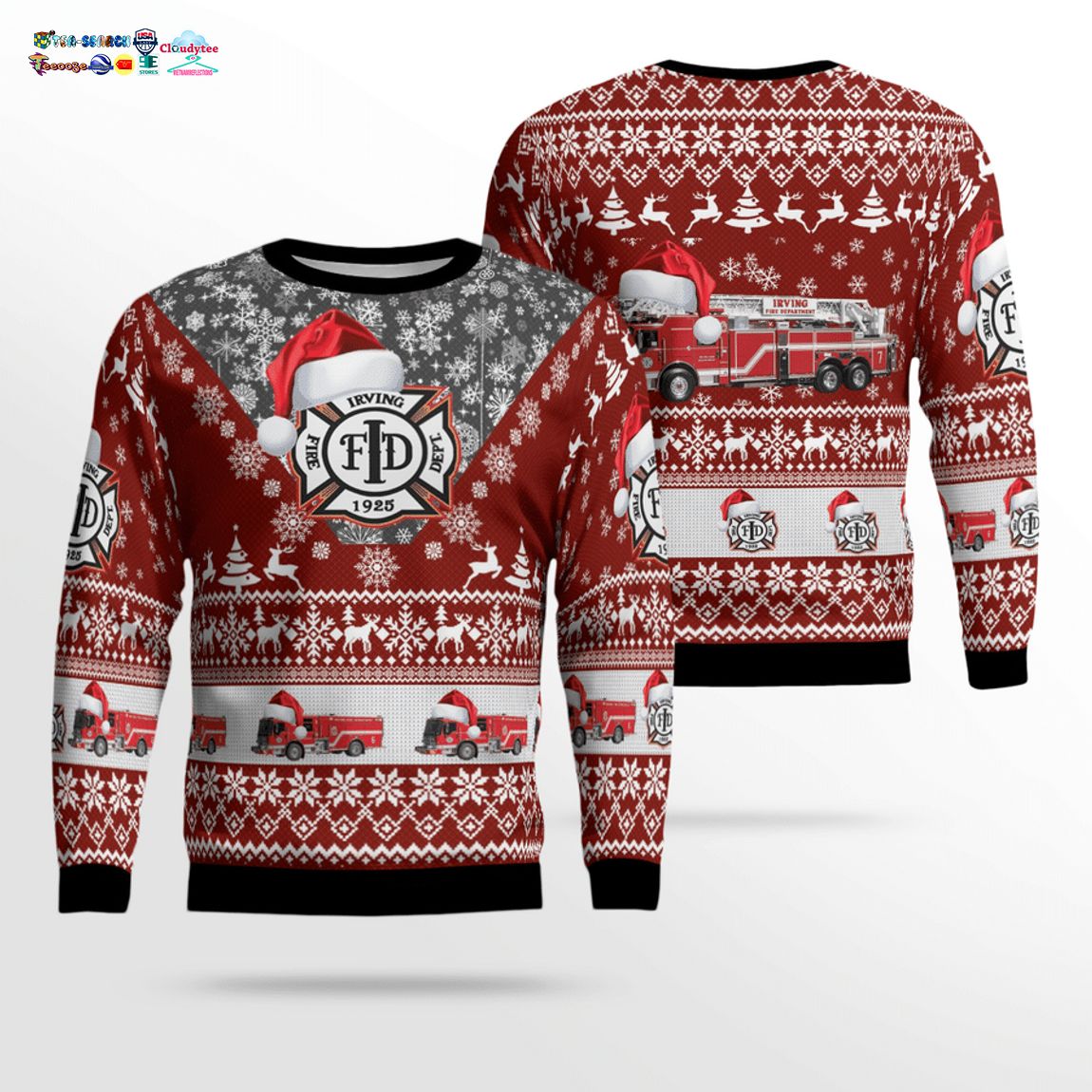 Texas Irving Fire Department Ver 2 3D Christmas Sweater – Saleoff