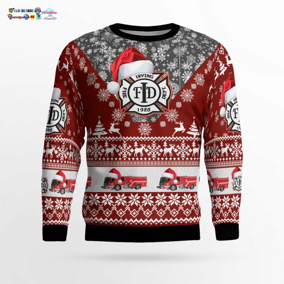 Texas Irving Fire Department Ver 2 3D Christmas Sweater - Saleoff