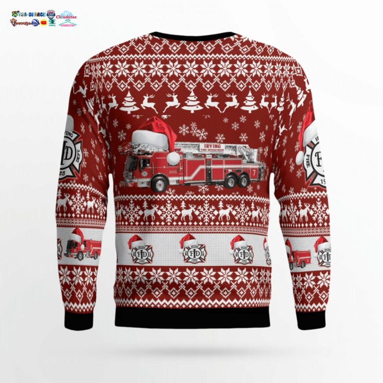 Texas Irving Fire Department Ver 2 3D Christmas Sweater - Our hard working soul