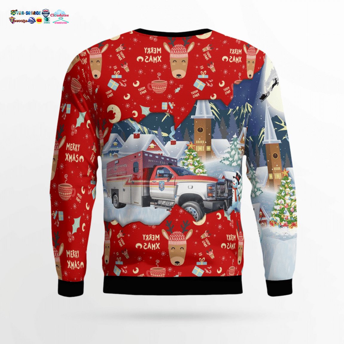 Texas Reeves County Emergency Services District 3D Christmas Sweater