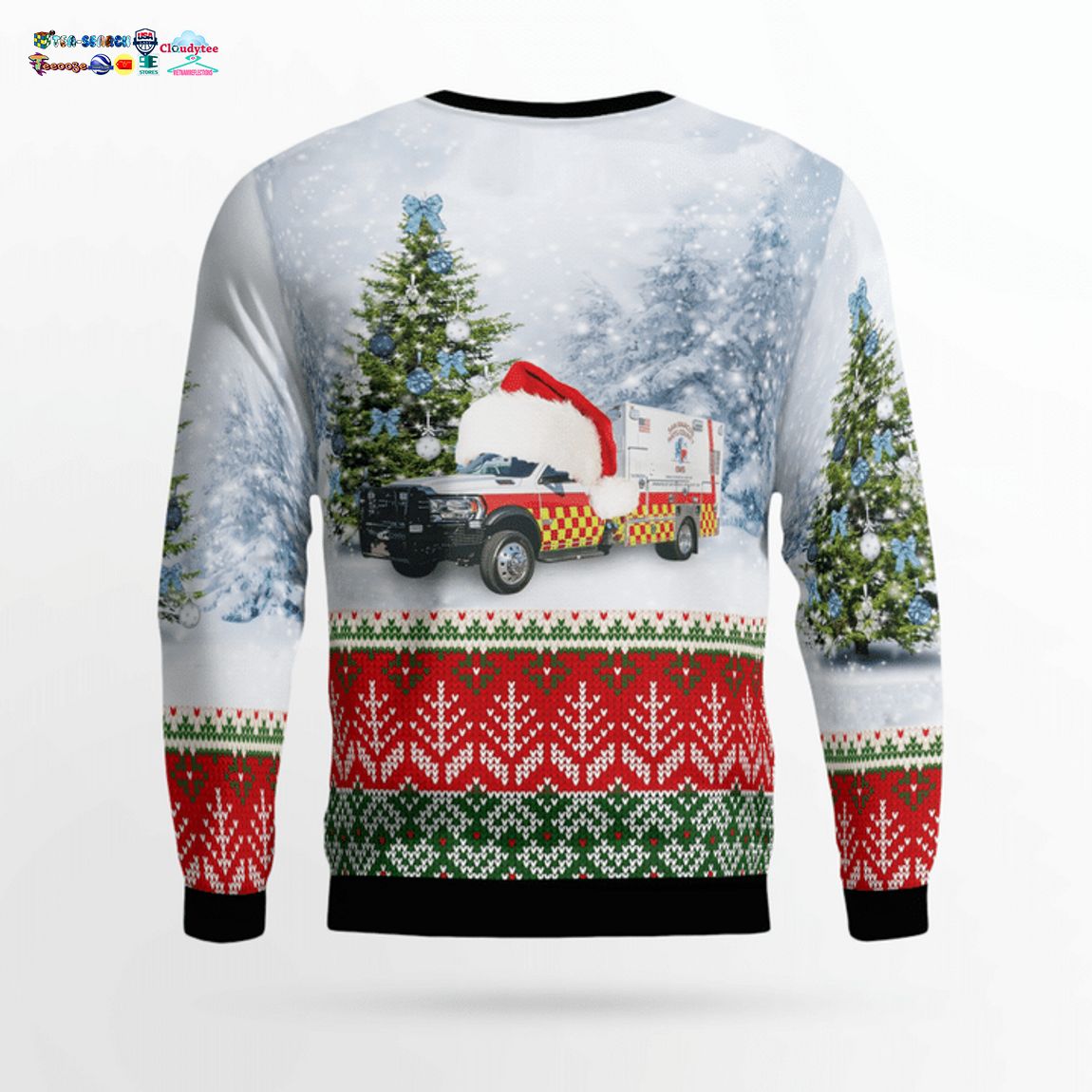 Texas San Marcos Hays County EMS Ver 2 3D Christmas Sweater - Saleoff
