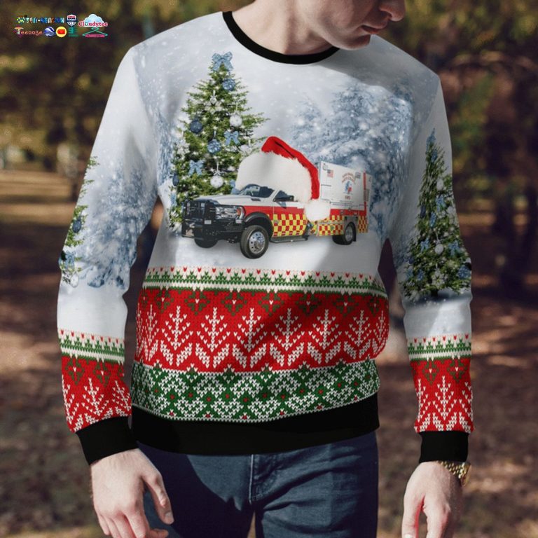 Texas San Marcos Hays County EMS Ver 2 3D Christmas Sweater - You look too weak