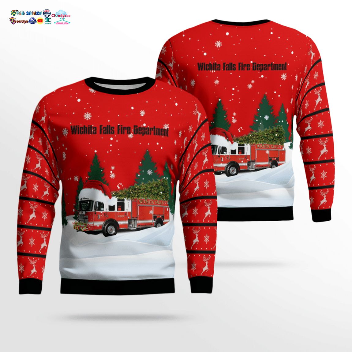 Texas Wichita Falls Fire Department 3D Christmas Sweater – Saleoff
