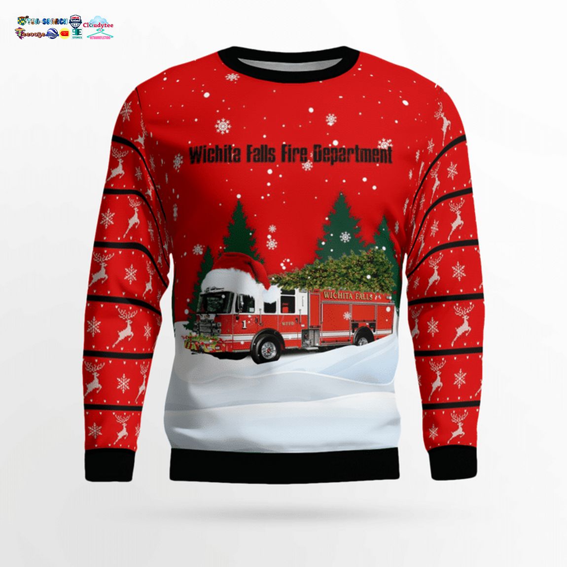 Texas Wichita Falls Fire Department 3D Christmas Sweater - Saleoff