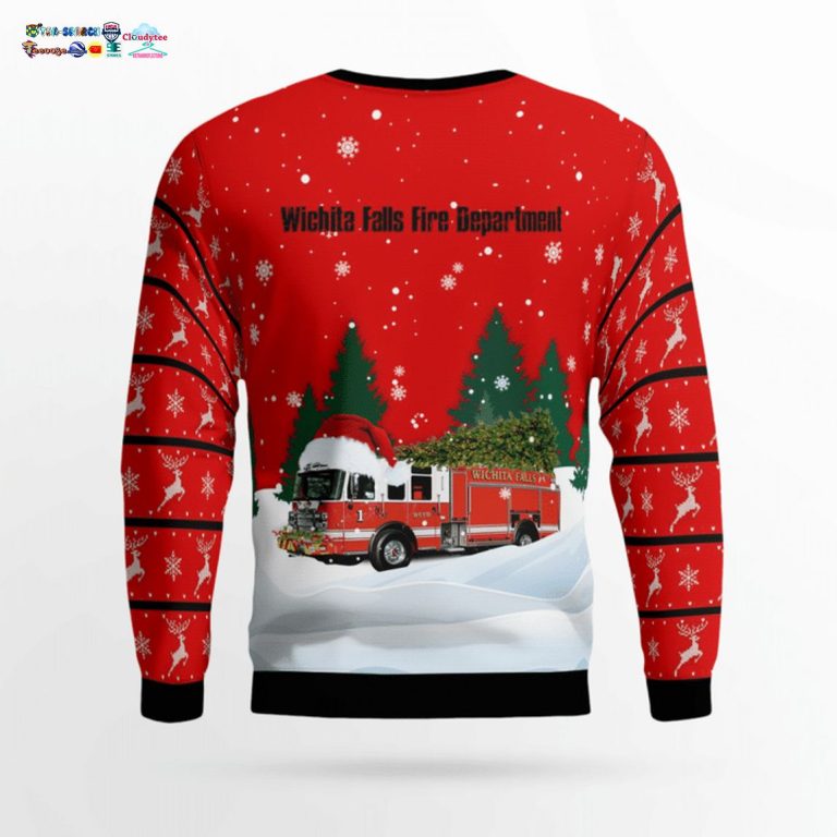 Texas Wichita Falls Fire Department 3D Christmas Sweater - Unique and sober