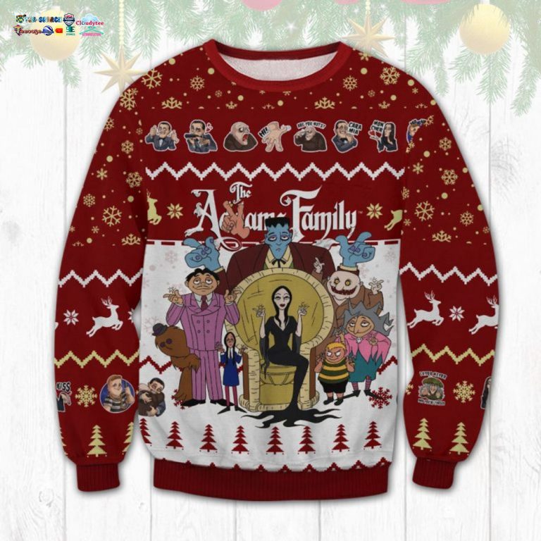 The Addams Family Ugly Christmas Sweater - Elegant and sober Pic
