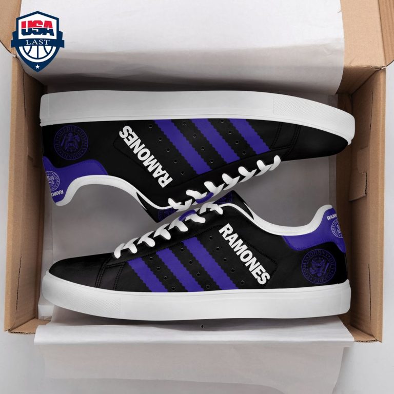 The Ramones Purple Stripes Stan Smith Low Top Shoes - Cool look bro