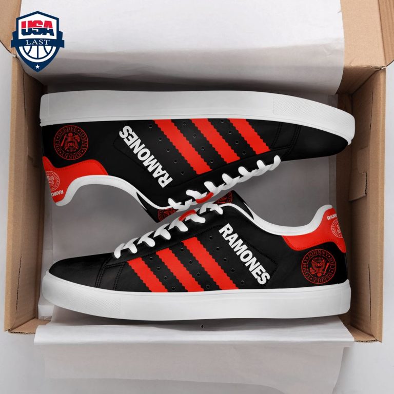 The Ramones Red Stripes Stan Smith Low Top Shoes - This is awesome and unique
