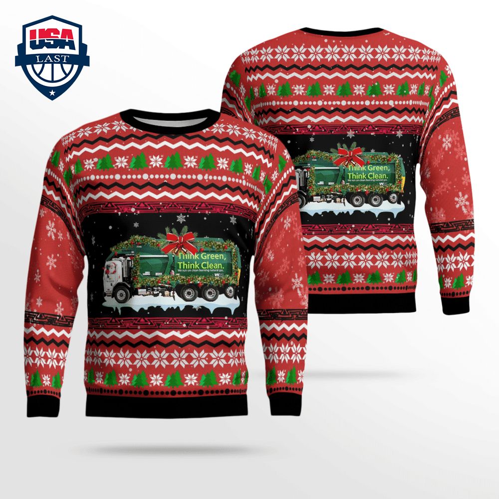Think Green Think Clean Waste Management 3D Christmas Sweater – Saleoff