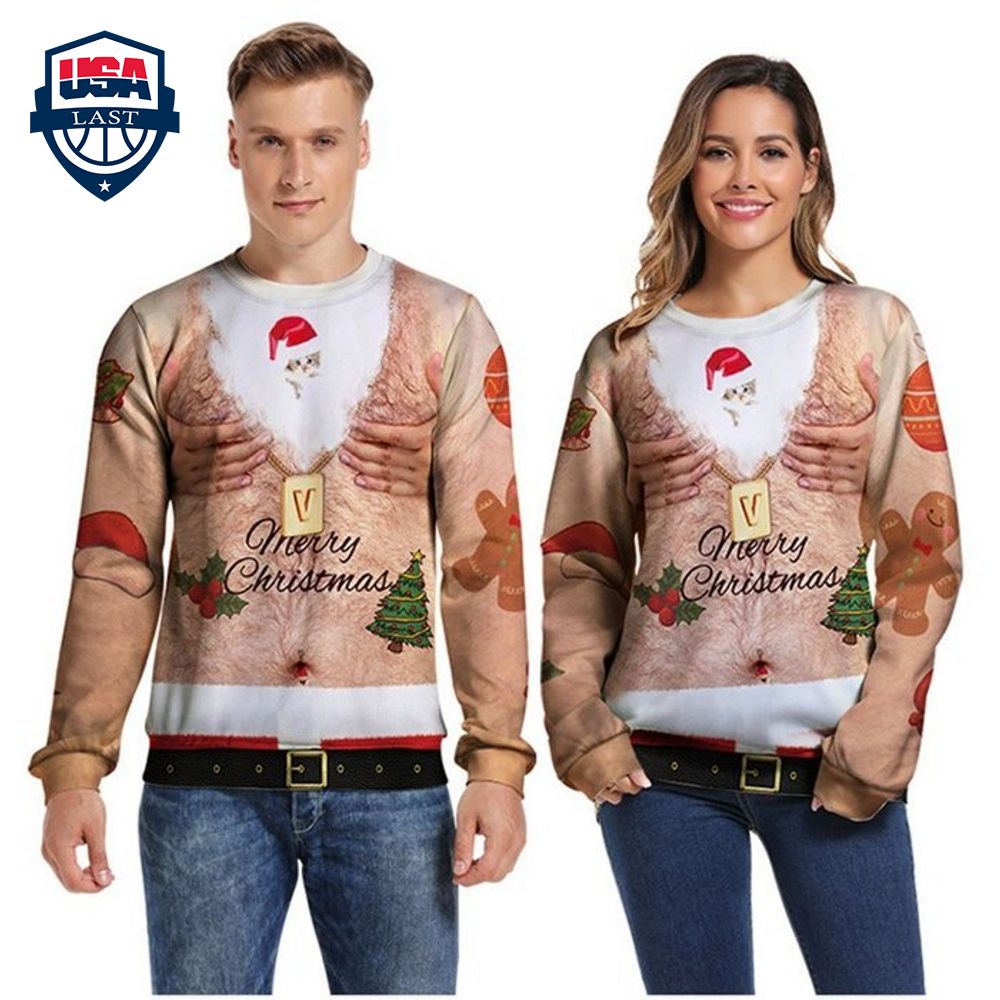 Topless Big Belly Ugly Christmas Sweater – Saleoff
