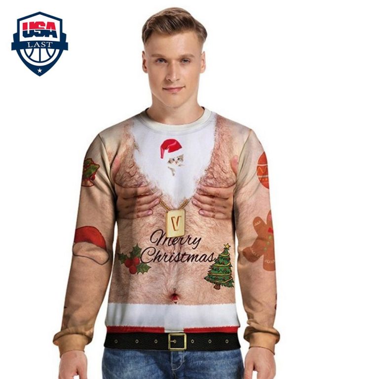 Topless Big Belly Ugly Christmas Sweater - My favourite picture of yours