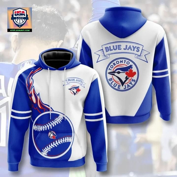 Toronto Blue Jays Flame Balls Graphic 3D Hoodie - Awesome Pic guys