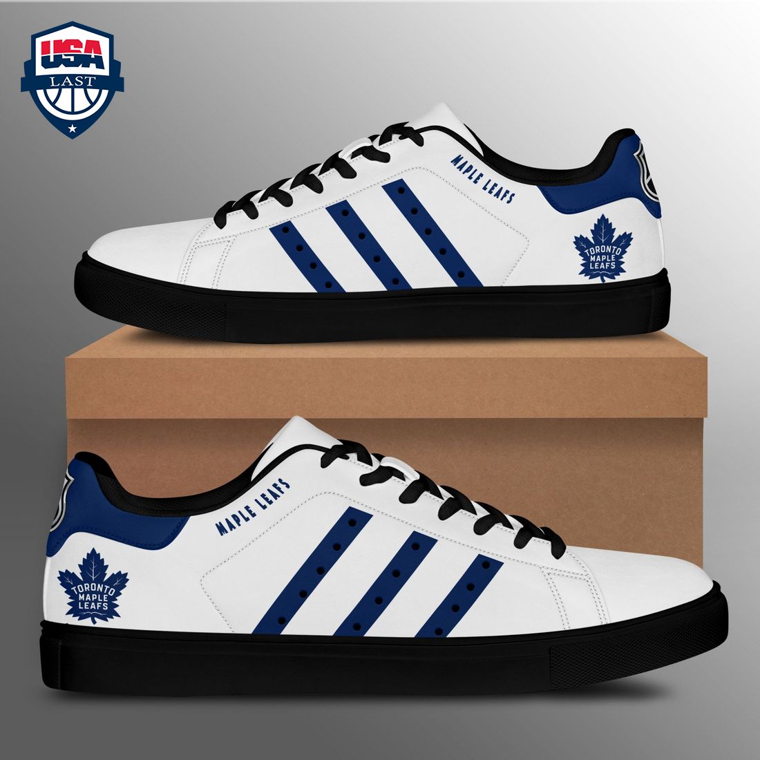 Toronto Maple Leafs Navy Stripes Style 1 Stan Smith Low Top Shoes – Saleoff