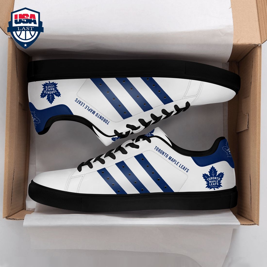 Toronto Maple Leafs Navy Stripes Style 2 Stan Smith Low Top Shoes – Saleoff